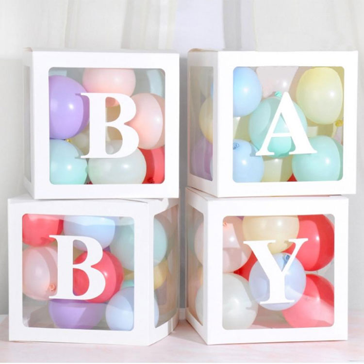 Babypartyboxen mit Buchstaben