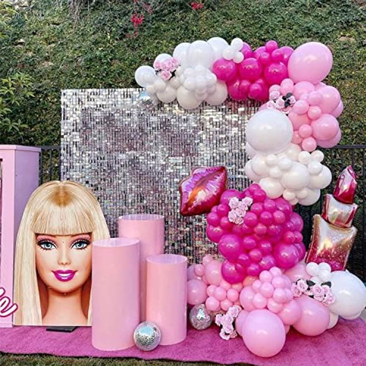 Barbie-Ballon-Kettenbogen-Set mit rosa Thema