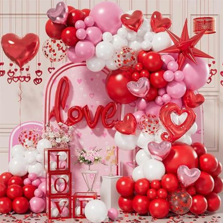Folie rote Herzballons