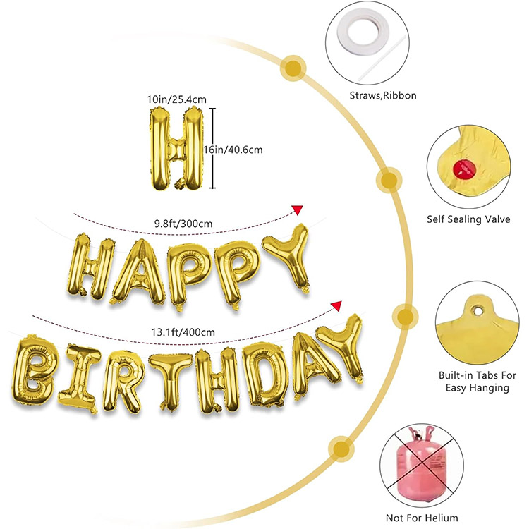 Alles Gute zum Geburtstag Foliendekoration