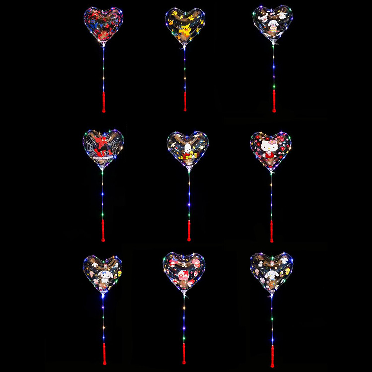 Herzförmige, bedruckte Bobo-Luftballons