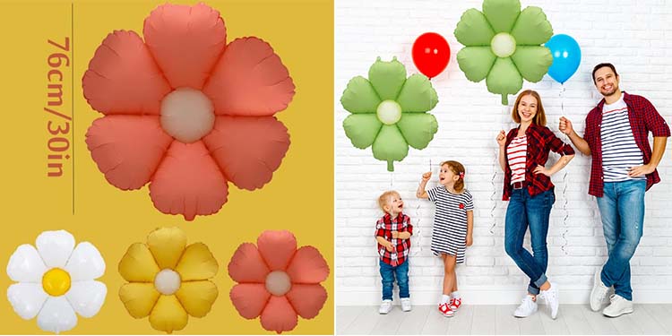 daisy foil balloons