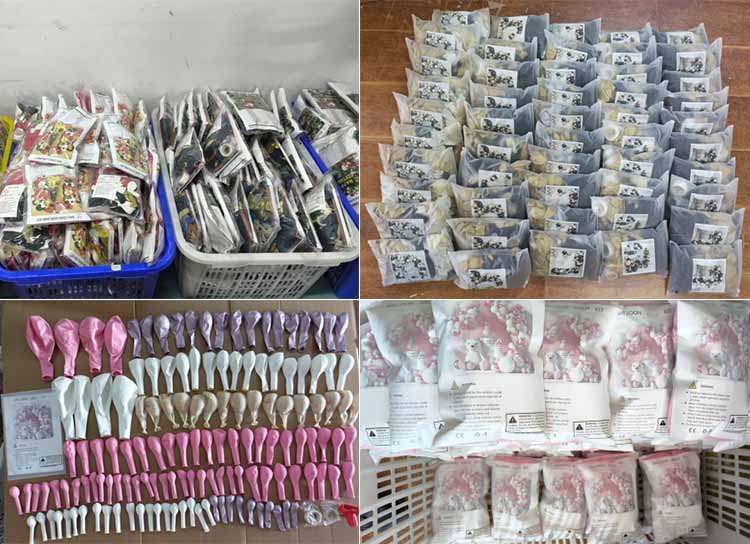 Football Themed Balloon Arch Kits packaging