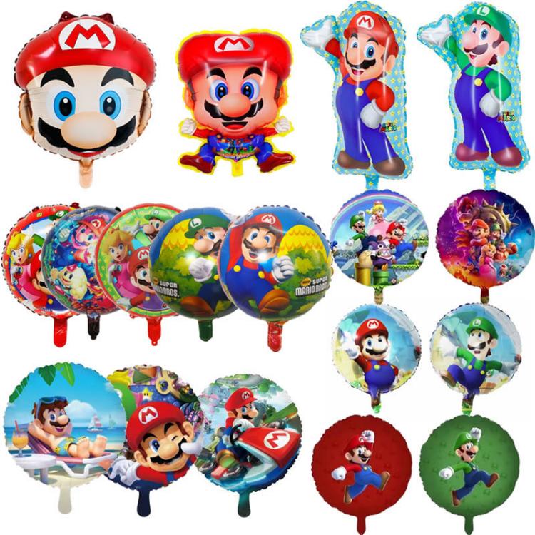 Folienballon mit Super Mario-Motiv