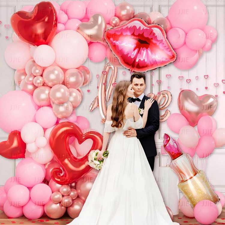 Ballongirlanden-Set zum Valentinstag
