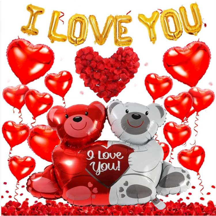 Folienballons zum Valentinstag